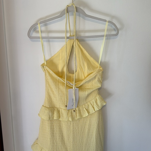 Elegant butter Yellow Ruffle Dress - Picture 6 of 6